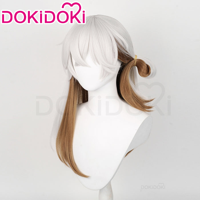 DokiDoki Game Reverse:1999 Cosplay Medicine Pocket Wig Long Straight Silver Brown Hair