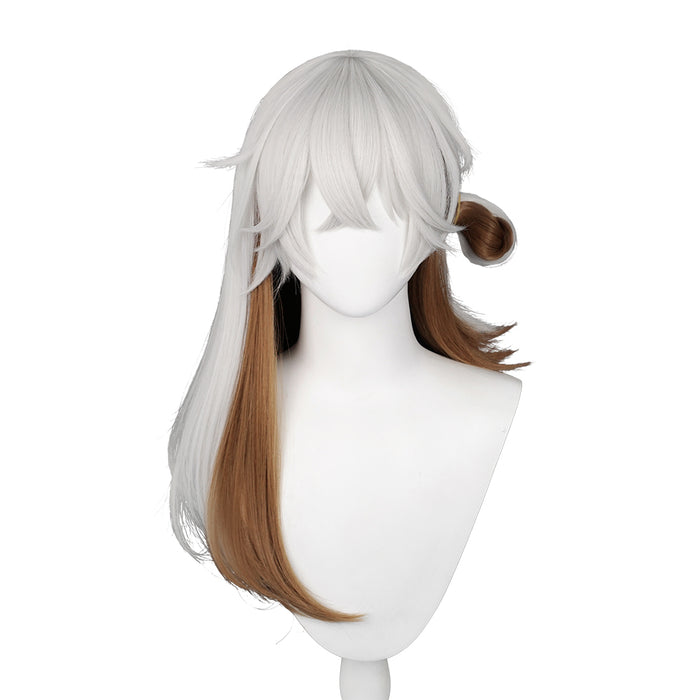 DokiDoki Game Reverse:1999 Cosplay Medicine Pocket Wig Long Straight Silver Brown Hair