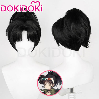 DokiDoki Game Reverse:1999 Cosplay Nai Maang Dik Si An-an Lee Wig Straight Black Ponytail Hair An'an