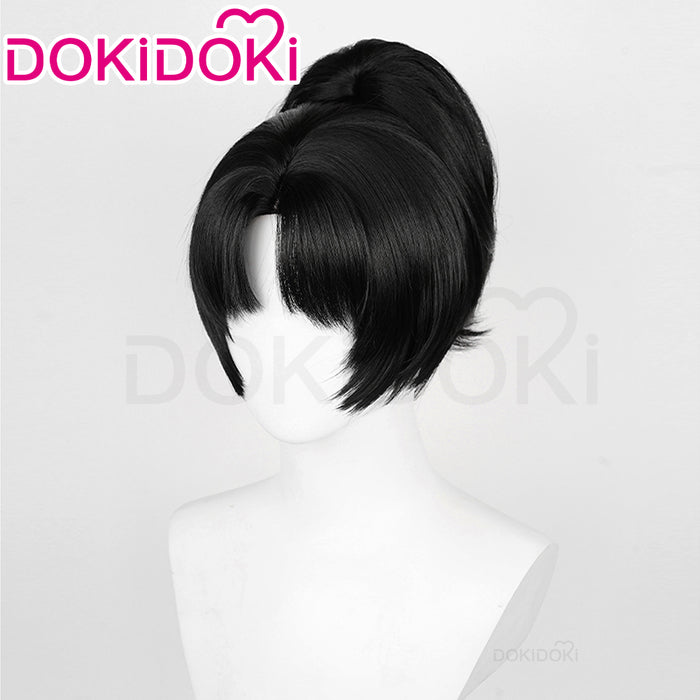DokiDoki Game Reverse:1999 Cosplay Nai Maang Dik Si An-an Lee Wig Straight Black Ponytail Hair An'an