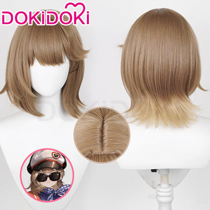DokiDoki Game Reverse:1999 Cosplay Regulus Wig Short Straight Brown Hair