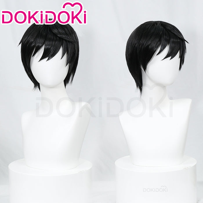 DokiDoki Game Valorant Cosplay Iso Wig Short Straight Black Hair