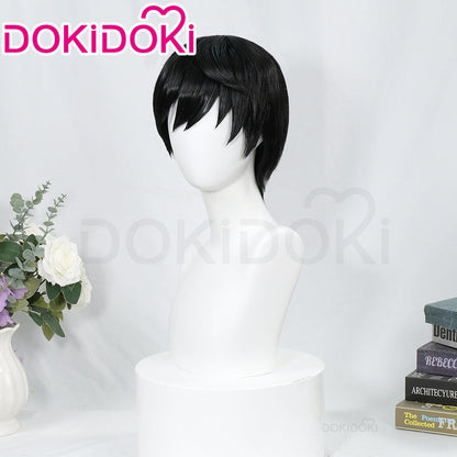 DokiDoki Game Valorant Cosplay Iso Wig Short Straight Black Hair