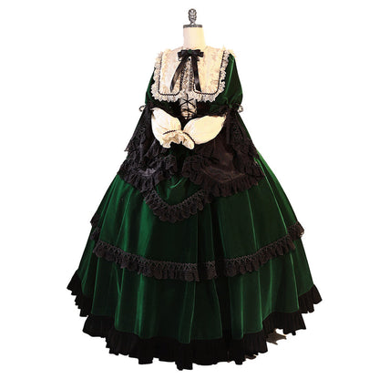 Dokidoki-R Anime Rozen Maiden Cosplay Sui sei seki Cosplay Costume Lolita Jade Stern Suiseiseki