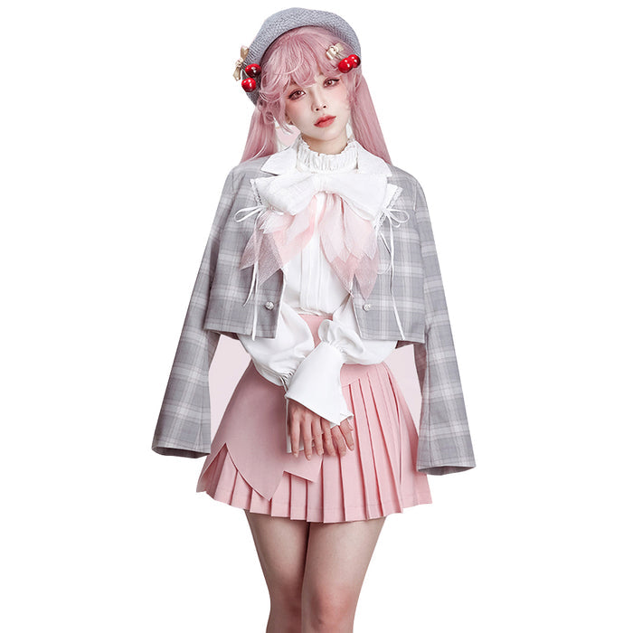 DokiDoki-R Cosplay Cosplay Costume Hanami Sakura Pink Suit