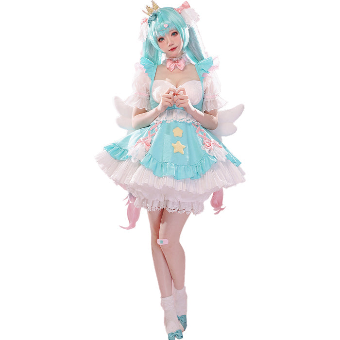 DokiDoki-R Cosplay Costume TENITOL Yumekawa Princess Unicorn Dress