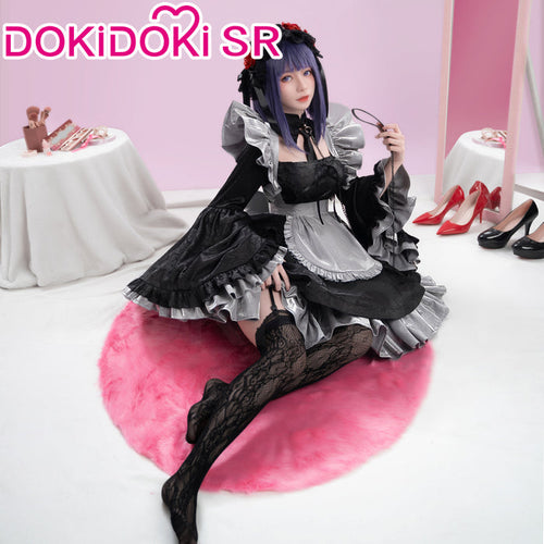 DokiDoki-SR Anime Cosplay Costume Maid Black Dress