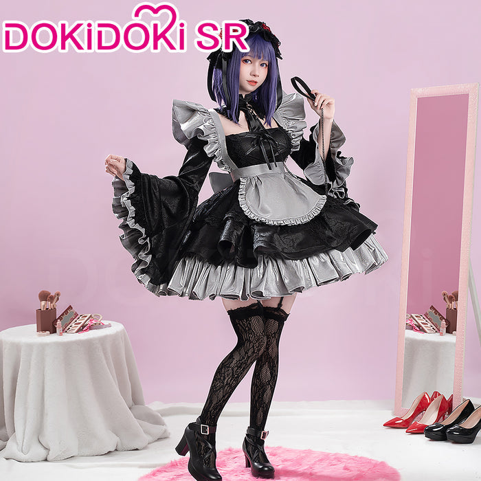 DokiDoki-SR Anime Cosplay Costume Maid Black Dress