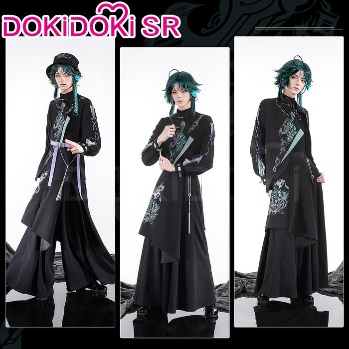 DokiDoki-SR Game Genshin Impact Cosplay Xiao Costume Neo Chinese Style Doujin Casual Wear