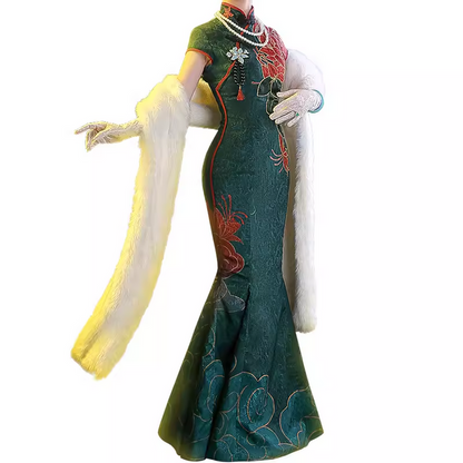 Dokidoki-SR Game Identity Ⅴ Cosplay Michiko Cosplay Costume / Wig Geisha Lady Thirteen Idv