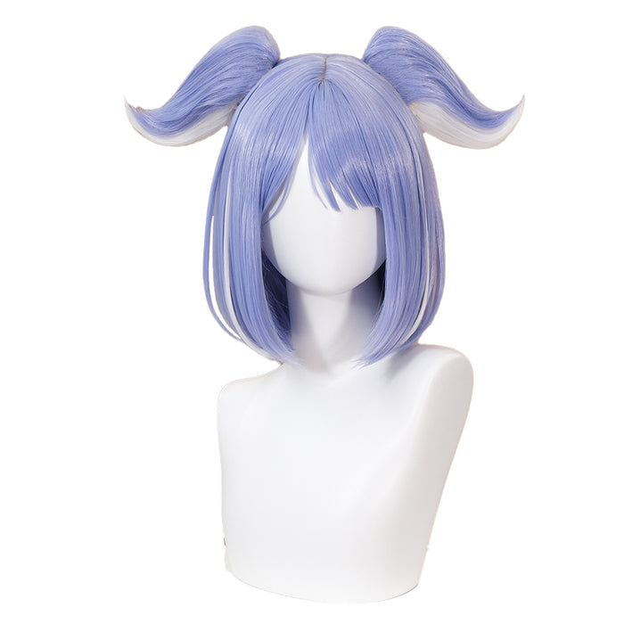 DokiDoki Vtuber NIJISANJI Cosplay Elira Pendora Wig Short Straight Purple / Long Curly Blue Hair YouTuber