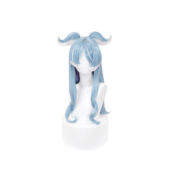 DokiDoki Vtuber NIJISANJI Cosplay Elira Pendora Wig Short Straight Purple / Long Curly Blue Hair YouTuber