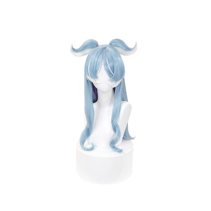 DokiDoki Vtuber NIJISANJI Cosplay Elira Pendora Wig Short Straight Purple / Long Curly Blue Hair YouTuber