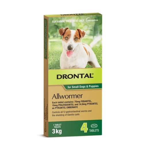 Drontal - Wormers Tabs For Dogs 3Kg (Green)