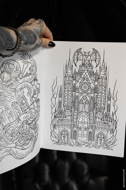 Comfy Goth Coloring Book For Adults