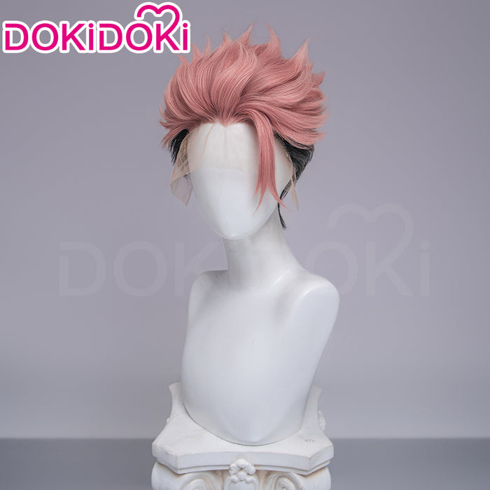 【Front Lace】DokiDoki Anime Cosplay Wig Short Pink Black Hair