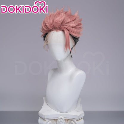【Front Lace】DokiDoki Anime Cosplay Wig Short Pink Black Hair