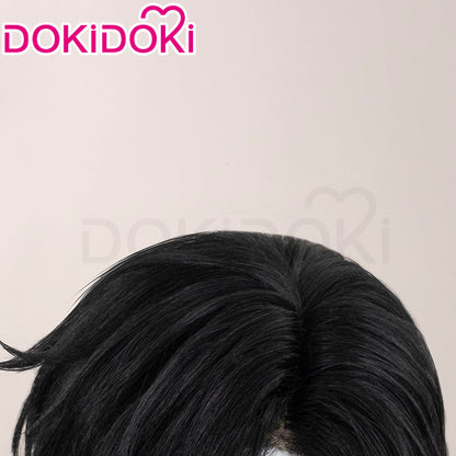 【Front Lace】DokiDoki Anime Far Beyond the World Cosplay Gu Shiye Wig Short Straight Black Hair Gushiye