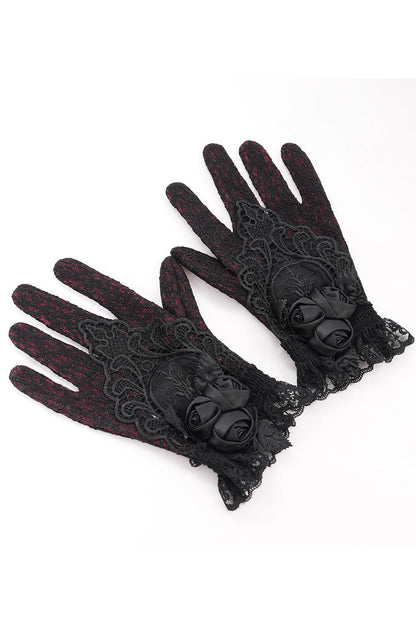 Blood Lace Gothic Gloves