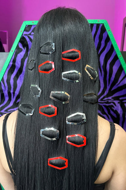 Coffin Snap Hair Clips [SILVER]