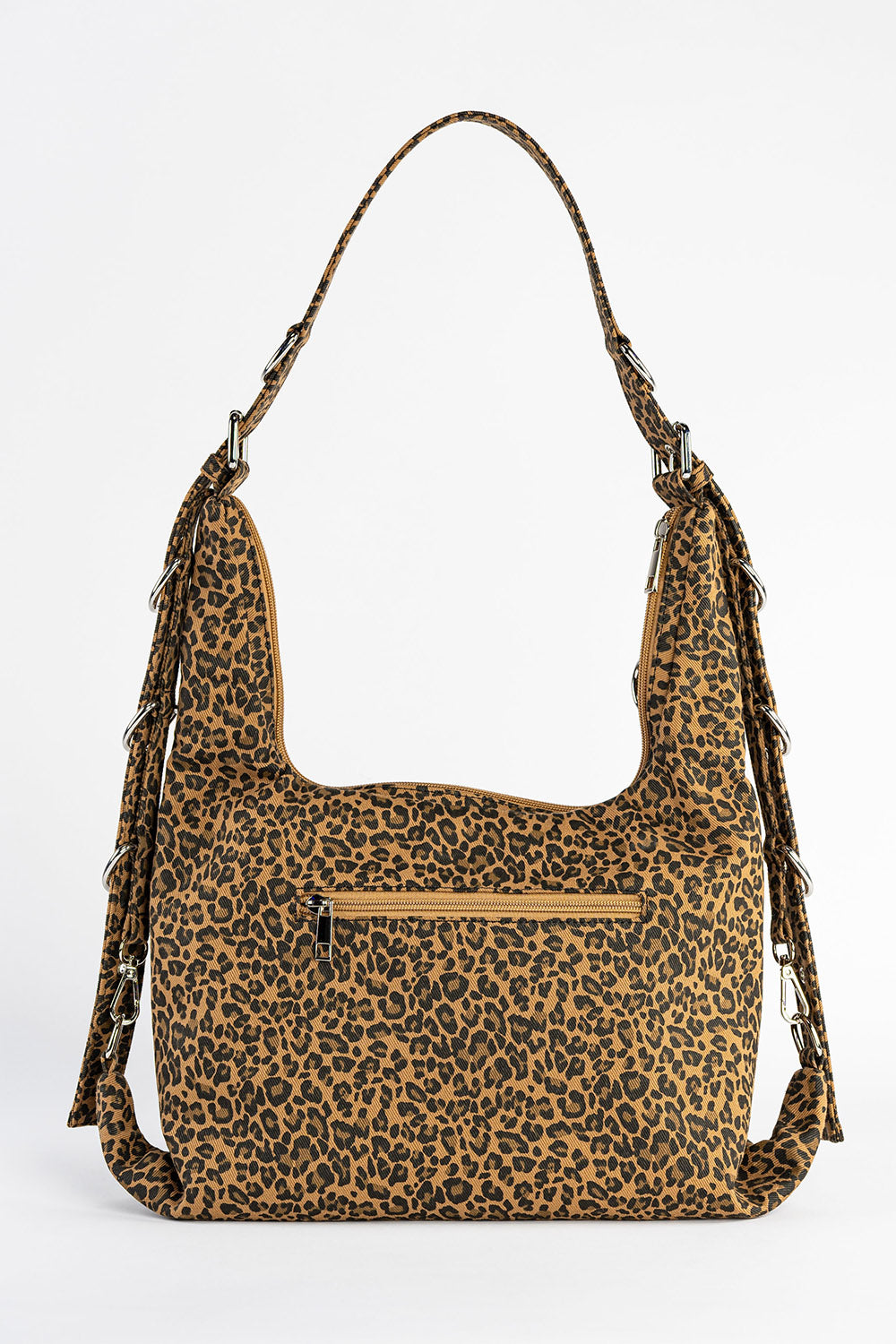 Canvas D-Ring Grommet Hobo Bag