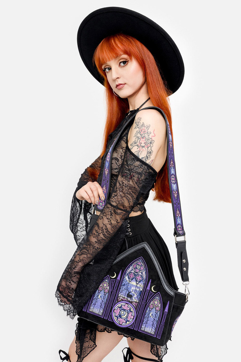 Aurora Cross Body Bag Northern Lights Embroidery