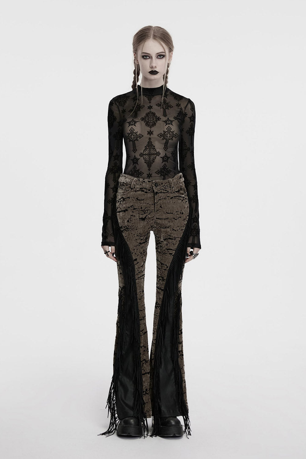Cathedral Crosses Mesh Top