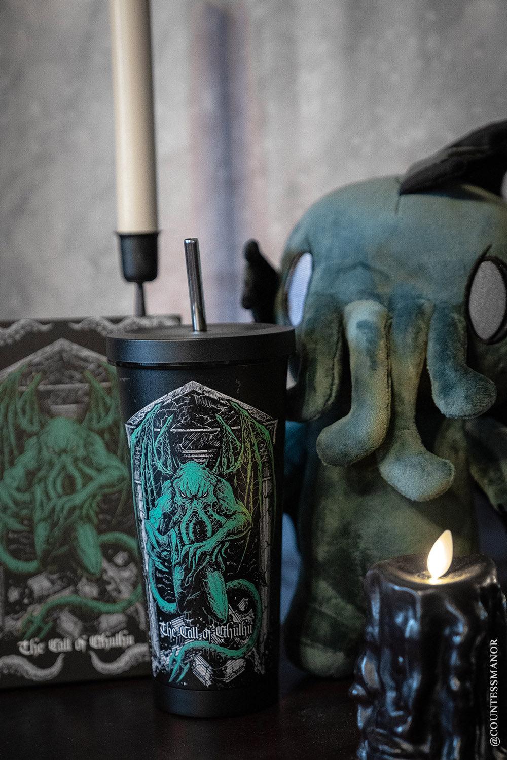 Cthulhu Cold Brew Tumbler with Straw