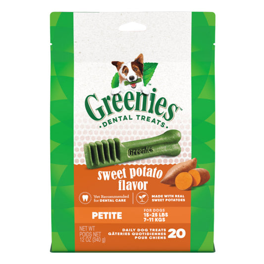 Greenies - Sweet Potato Flavor Dental Dog Treats Petite 7 - 11kg