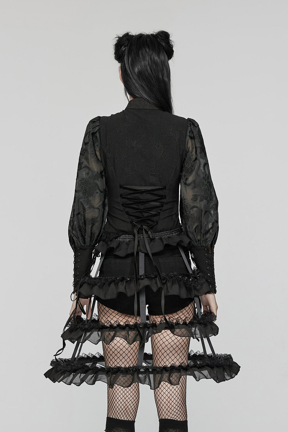 Black Bones Bustle Skirt