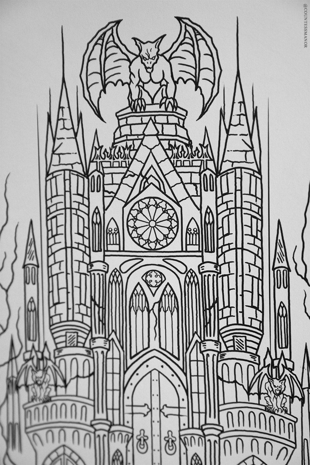 Comfy Goth Coloring Book For Adults