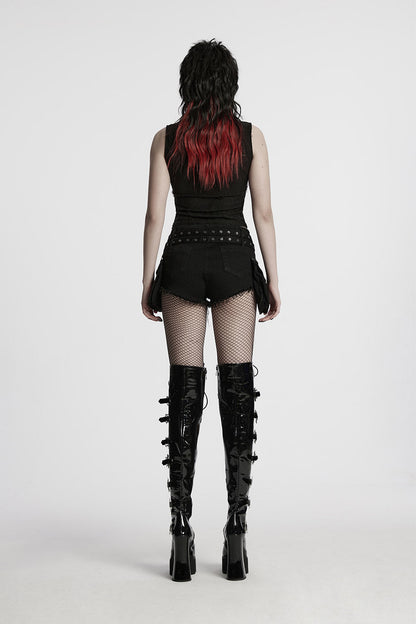 Bløødmetal Lace-Up Shorts with Holster Bag