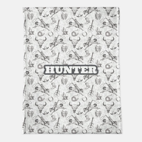 Hunter Personalized Minky Blanket