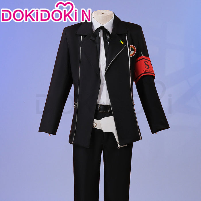 【In Stock】 DokiDoki-N Game Cosplay Costume Black Coat White Shirt