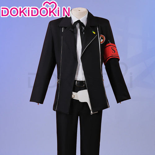 【In Stock】 DokiDoki-N Game Cosplay Costume Black Coat White Shirt