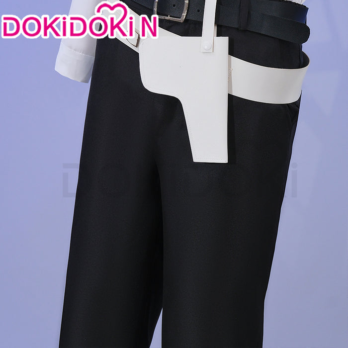 【In Stock】 DokiDoki-N Game Cosplay Costume Black Coat White Shirt