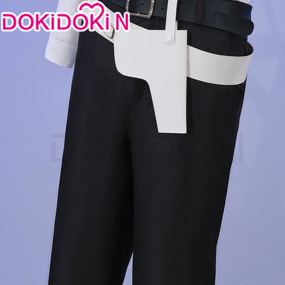 【In Stock】 DokiDoki-N Game Cosplay Costume Black Coat White Shirt