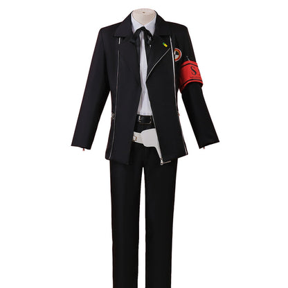 【In Stock】 DokiDoki-N Game Cosplay Costume Black Coat White Shirt