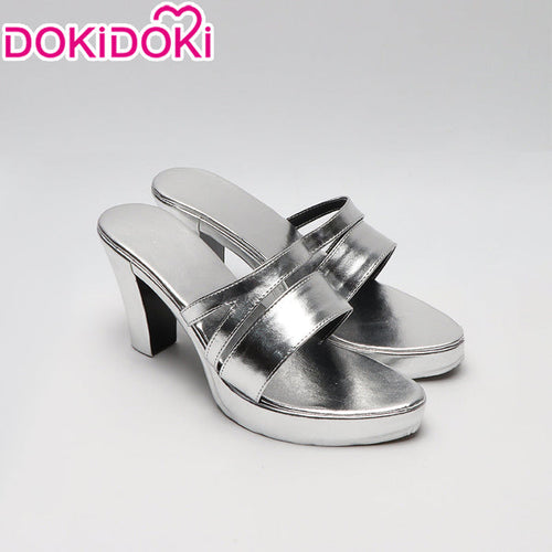【In Stock】DokiDoki Anime Cosplay  Shoes Silver Slippers