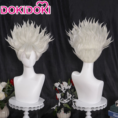 【In Stock】DokiDoki Anime Cosplay Wig White Short Curly Hair