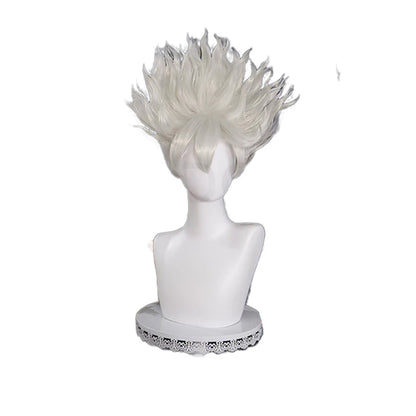 【In Stock】DokiDoki Anime Cosplay Wig White Short Curly Hair