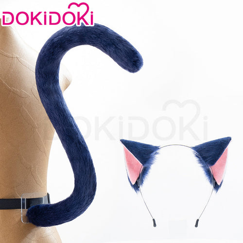 【In Stock】DokiDoki Anime Shugo Chara Cosplay Tsukiyomi Ikuto Prop Ears Tail Blue