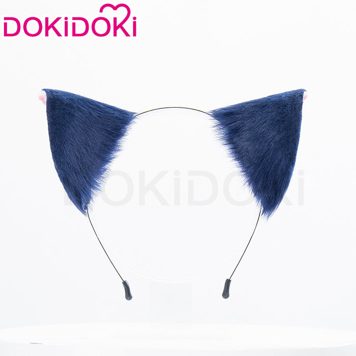 【In Stock】DokiDoki Anime Shugo Chara Cosplay Tsukiyomi Ikuto Prop Ears Tail Blue