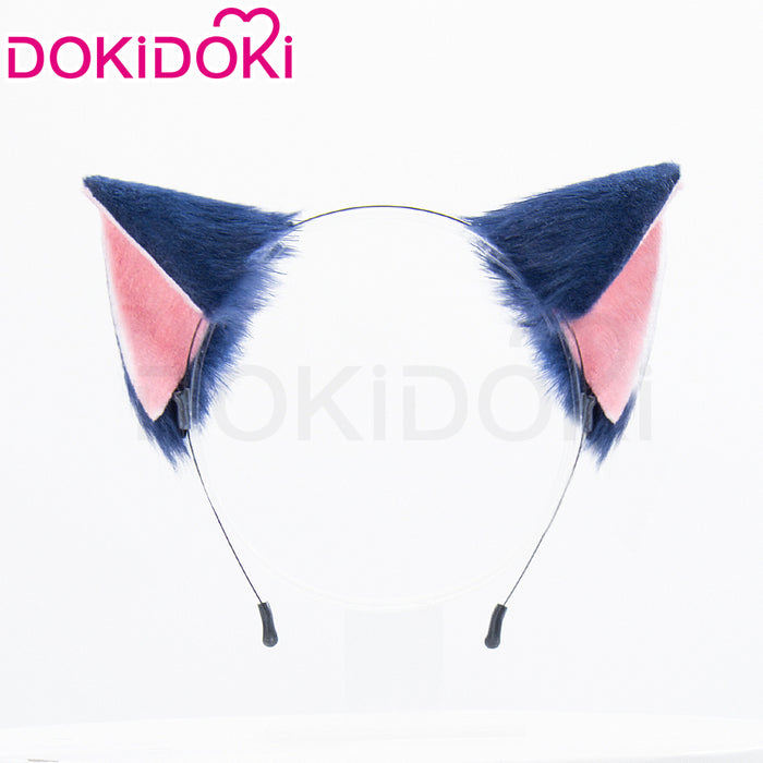 【In Stock】DokiDoki Anime Shugo Chara Cosplay Tsukiyomi Ikuto Prop Ears Tail Blue