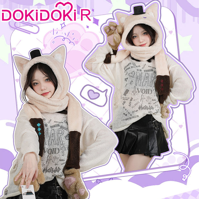 【In Stock】DokiDoki Game Genshin Impact Cosplay Lyney / Lynette Hat Winter Furry Hat Cute