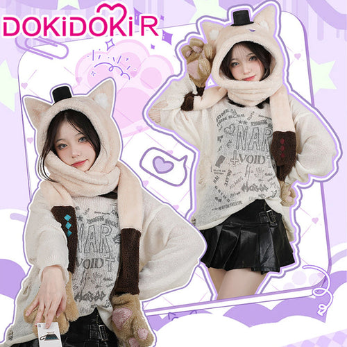 【In Stock】DokiDoki Game Genshin Impact Cosplay Lyney / Lynette Hat Winter Furry Hat Cute