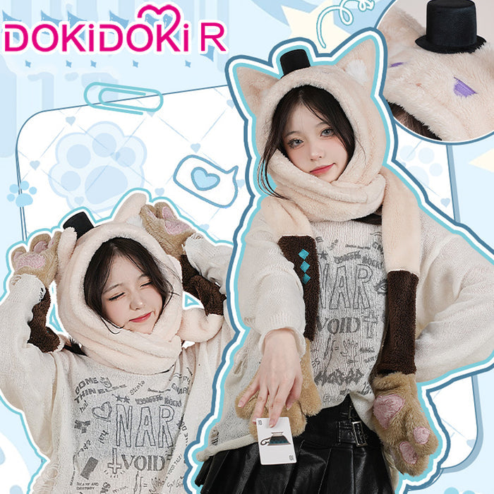 【In Stock】DokiDoki Game Genshin Impact Cosplay Lyney / Lynette Hat Winter Furry Hat Cute