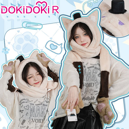【In Stock】DokiDoki Game Genshin Impact Cosplay Lyney / Lynette Hat Winter Furry Hat Cute