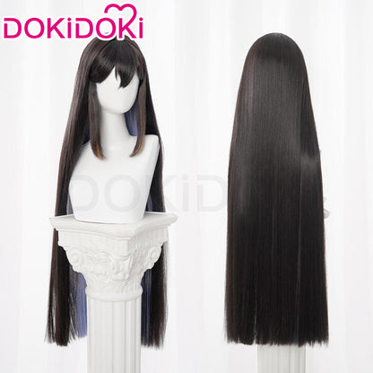 【In Stock】DokiDoki Game Honkai: Star Rail Cosplay The Dahlia Constance Wig Long Straight Black Purple Hair