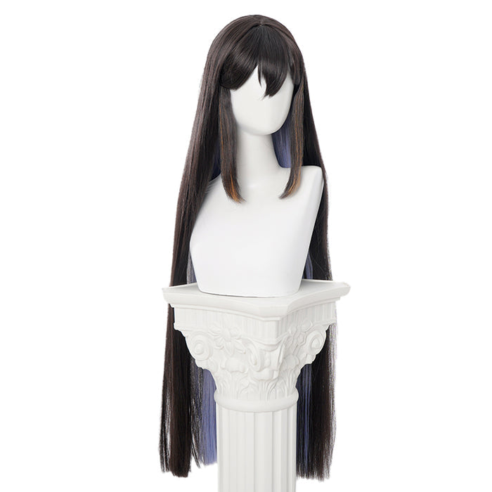 【In Stock】DokiDoki Game Honkai: Star Rail Cosplay The Dahlia Constance Wig Long Straight Black Purple Hair